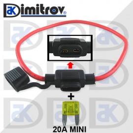 Гнездо за допълнителен авто бушон MINI + бушон 20A MINI